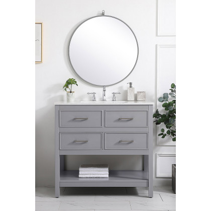 Elegant Bathroom Vanity - Gray (VF19036GR)