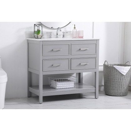 Elegant Bathroom Vanity - Gray (VF19036GR-BS)