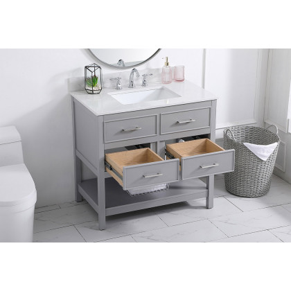 Elegant Bathroom Vanity - Gray (VF19036GR-BS)