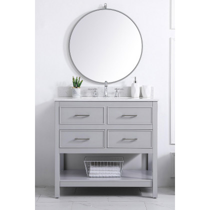 Elegant Bathroom Vanity - Gray (VF19036GR-BS)