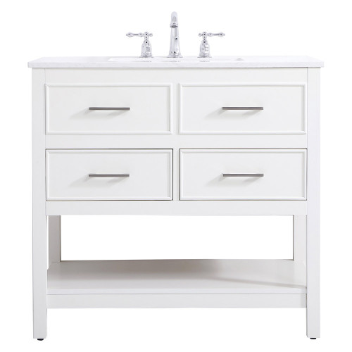 Elegant Bathroom Vanity - White (VF19036WH)