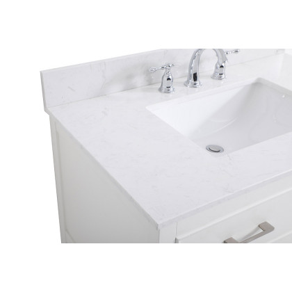 Elegant Bathroom Vanity - White (VF19036WH-BS)