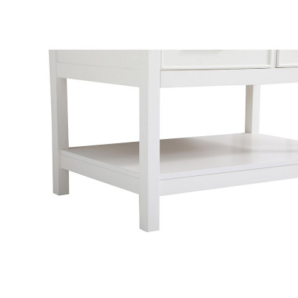 Elegant Bathroom Vanity - White (VF19036WH-BS)