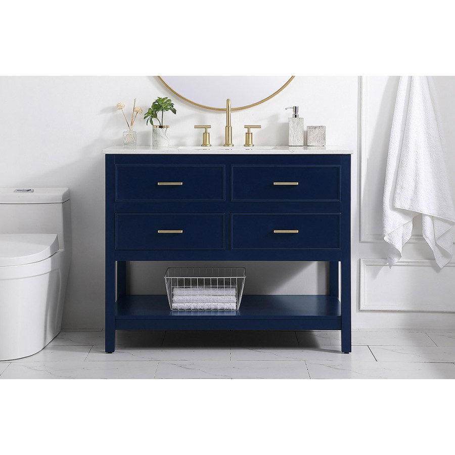 Elegant Bathroom Vanity - Blue (VF19042BL)