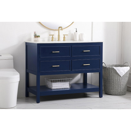 Elegant Bathroom Vanity - Blue (VF19042BL)