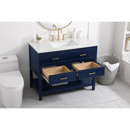 Elegant Bathroom Vanity - Blue (VF19042BL)