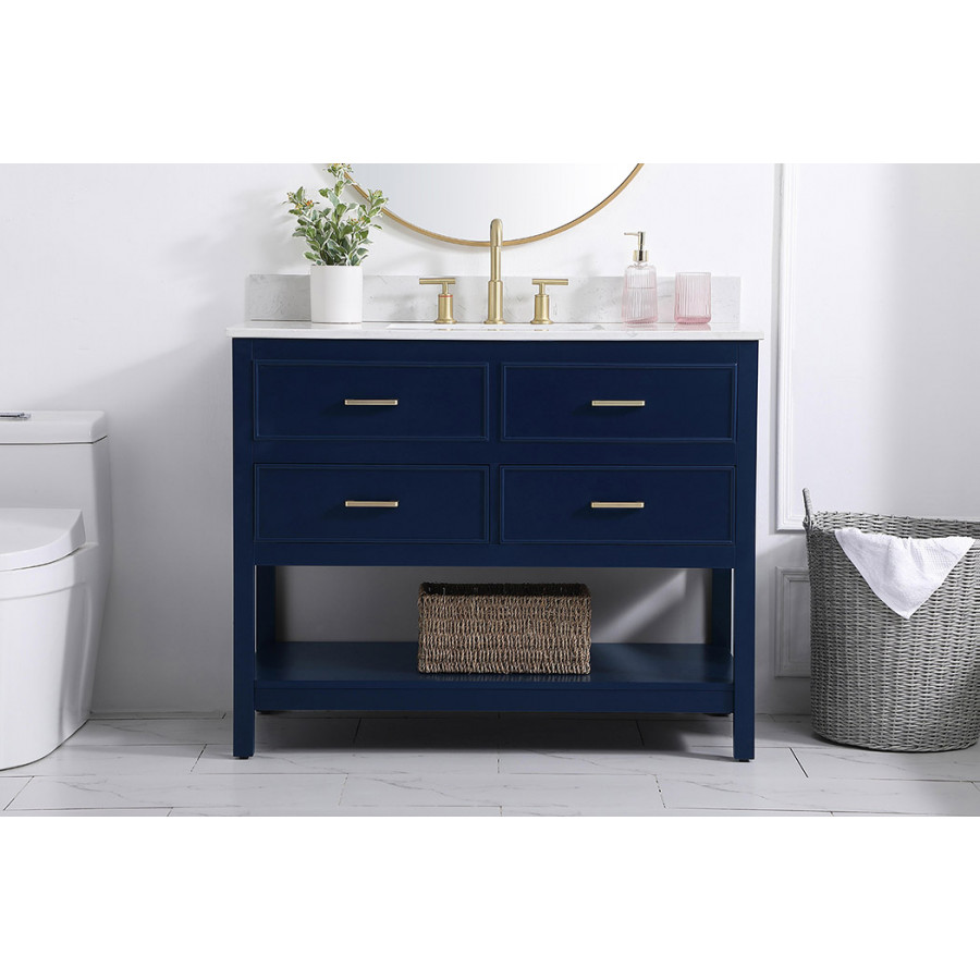 Elegant Bathroom Vanity - Blue (VF19042BL-BS)