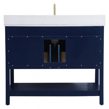 Elegant Bathroom Vanity - Blue (VF19042BL-BS)