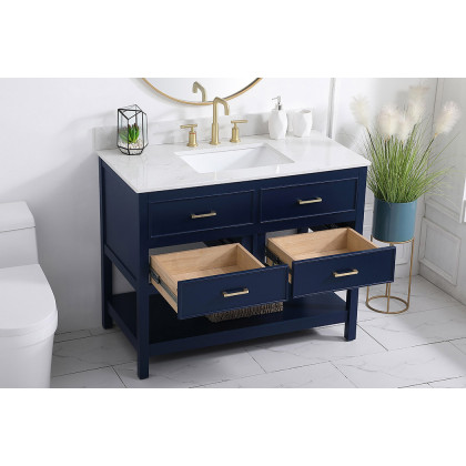 Elegant Bathroom Vanity - Blue (VF19042BL-BS)