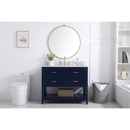 Elegant Bathroom Vanity - Blue (VF19042BL-BS)