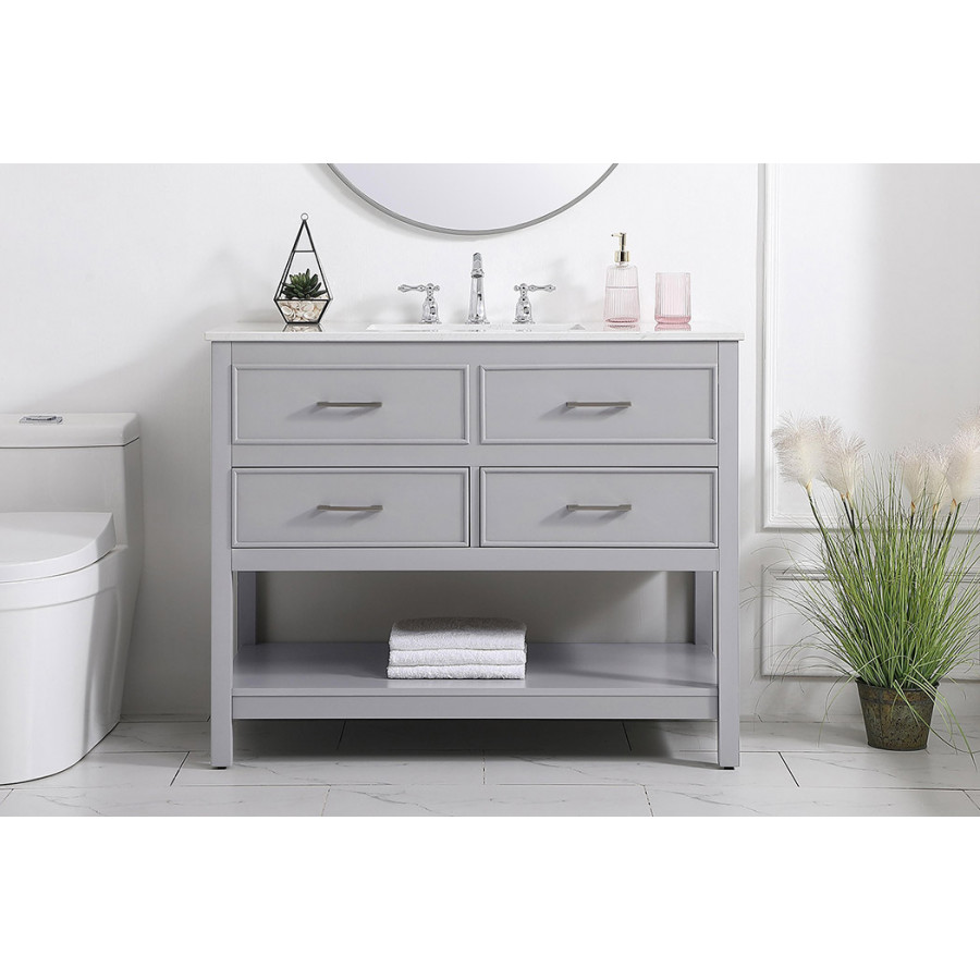 Elegant Bathroom Vanity - Gray (VF19042GR)