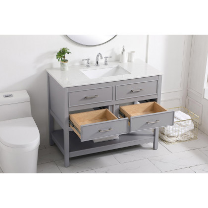 Elegant Bathroom Vanity - Gray (VF19042GR)