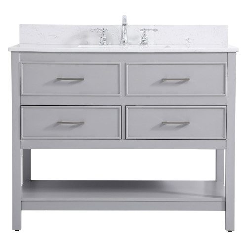 Elegant Bathroom Vanity - Gray (VF19042GR-BS)