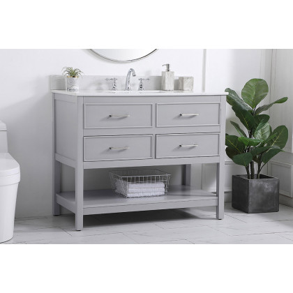 Elegant Bathroom Vanity - Gray (VF19042GR-BS)