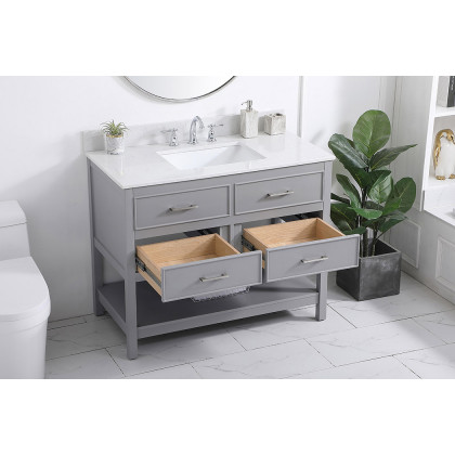 Elegant Bathroom Vanity - Gray (VF19042GR-BS)