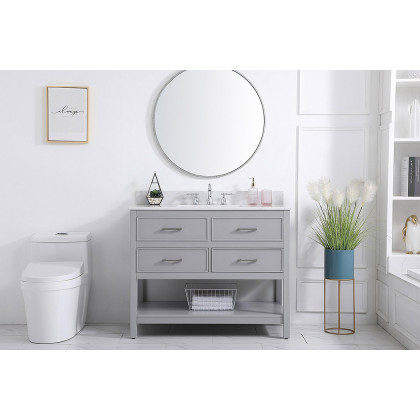 Elegant Bathroom Vanity - Gray (VF19042GR-BS)