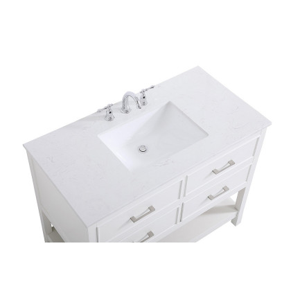 Elegant Bathroom Vanity - White (VF19042WH)