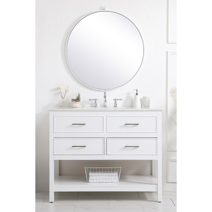 Elegant Bathroom Vanity - White (VF19042WH)