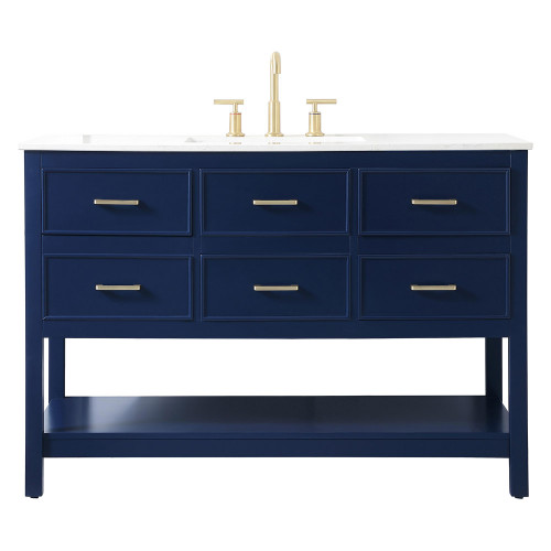 Elegant Bathroom Vanity - Blue (VF19048BL)
