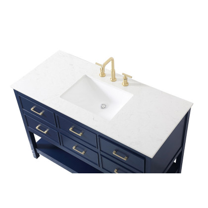 Elegant Bathroom Vanity - Blue (VF19048BL)