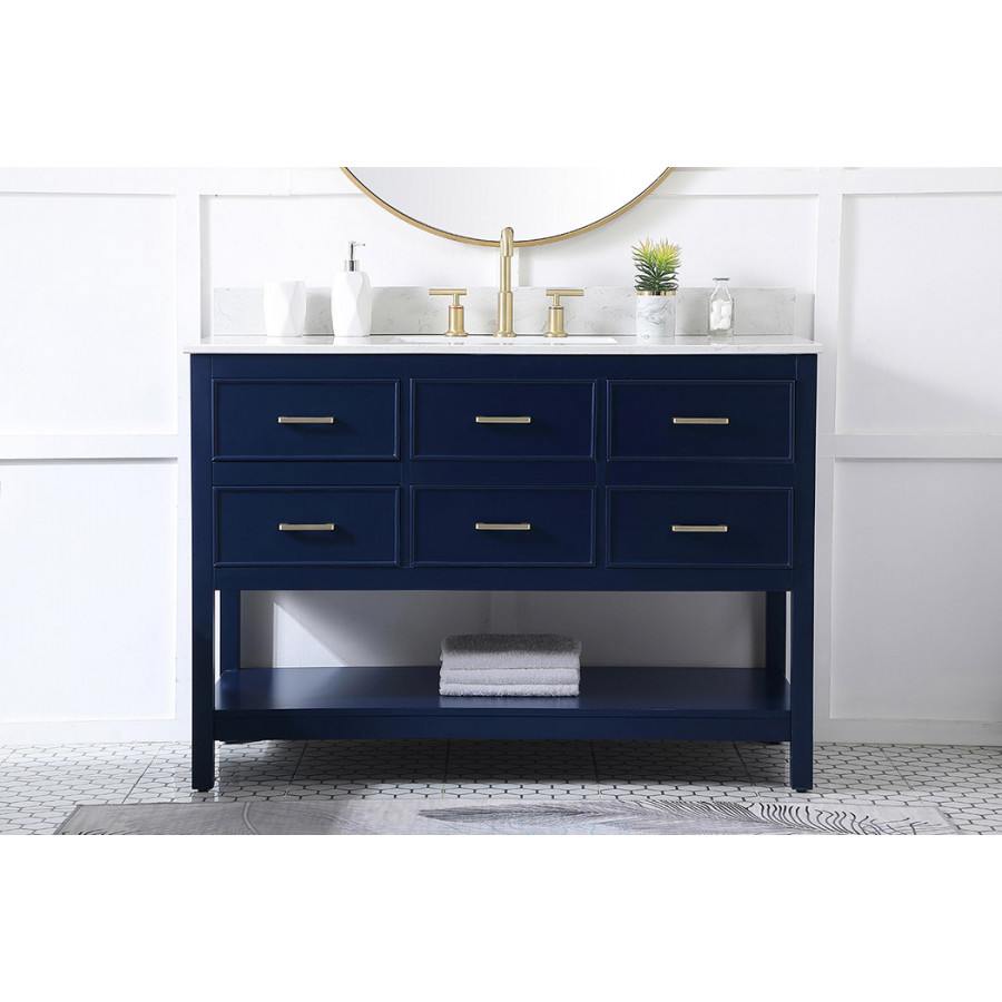 Elegant Bathroom Vanity - Blue (VF19048BL-BS)