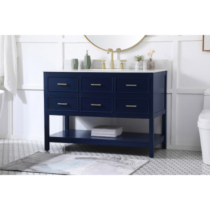 Elegant Bathroom Vanity - Blue (VF19048BL-BS)