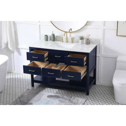 Elegant Bathroom Vanity - Blue (VF19048BL-BS)