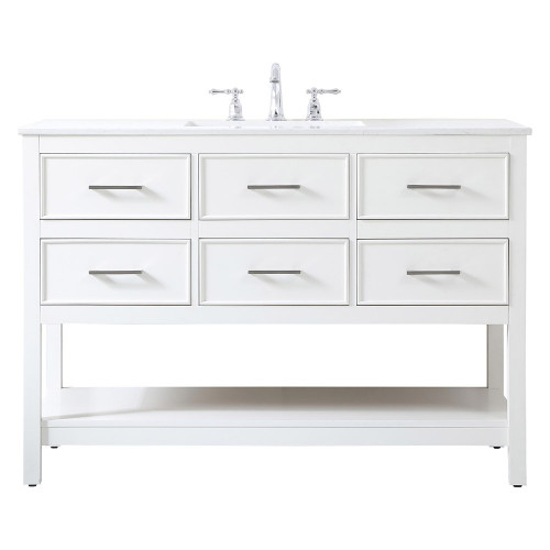 Elegant Bathroom Vanity - White (VF19048WH)