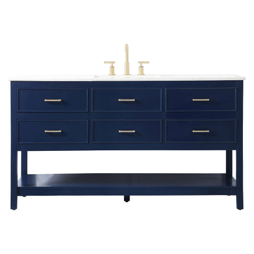 Elegant Bathroom Vanity - Blue (VF19060BL)
