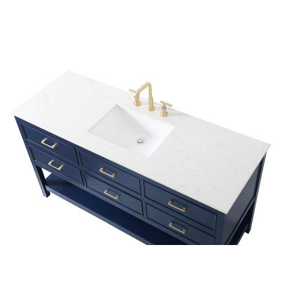 Elegant Bathroom Vanity - Blue (VF19060BL)