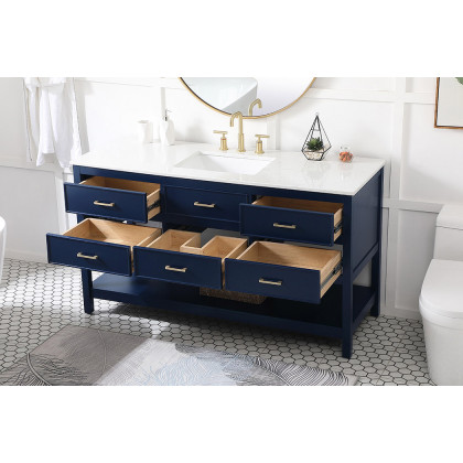 Elegant Bathroom Vanity - Blue (VF19060BL)