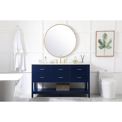 Elegant Bathroom Vanity - Blue (VF19060BL)