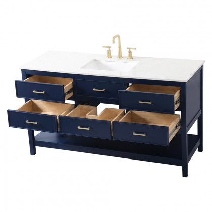 Elegant Bathroom Vanity - Blue (VF19060BL)