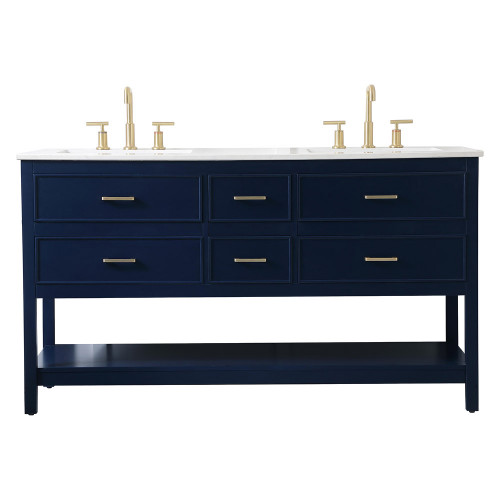 Elegant Bathroom Vanity - Blue (VF19060DBL)