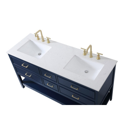 Elegant Bathroom Vanity - Blue (VF19060DBL)