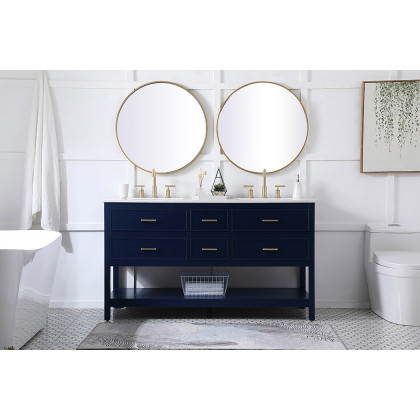 Elegant Bathroom Vanity - Blue (VF19060DBL)