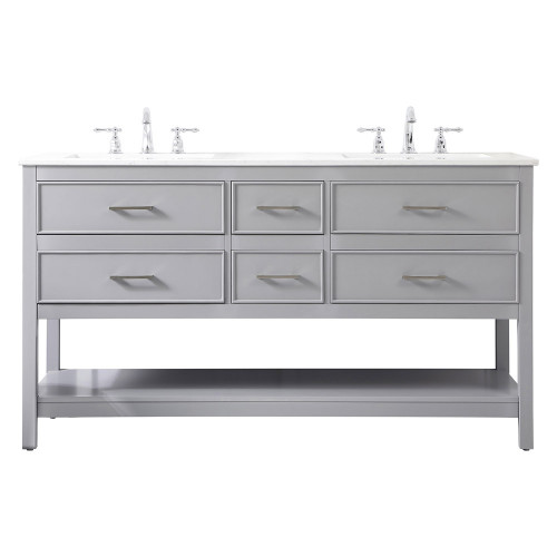 Elegant Bathroom Vanity - Gray (VF19060DGR)
