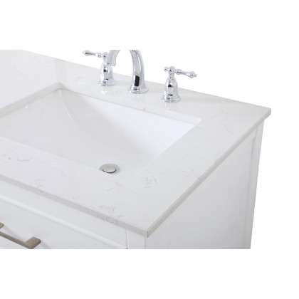 Elegant Bathroom Vanity - White (VF19060DWH)