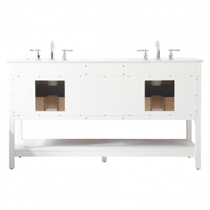 Elegant Bathroom Vanity - White (VF19060DWH)