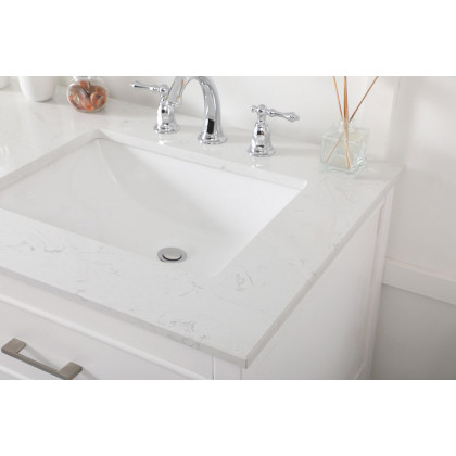 Elegant Bathroom Vanity - White (VF19060DWH)