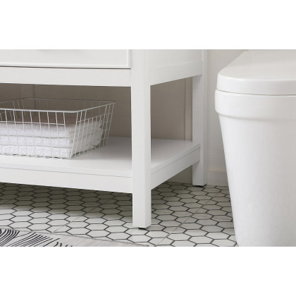 Elegant Bathroom Vanity - White (VF19060DWH)