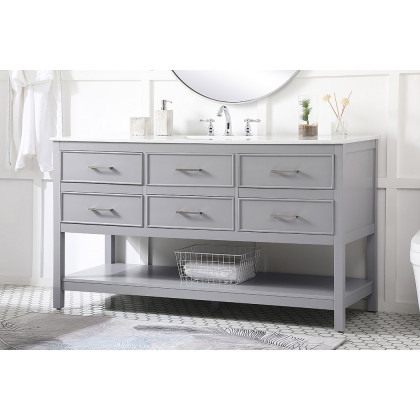 Elegant Bathroom Vanity - Gray (VF19060GR)