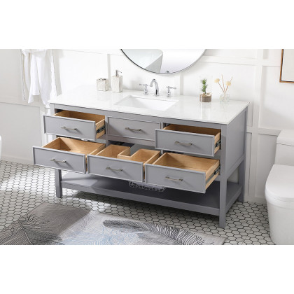Elegant Bathroom Vanity - Gray (VF19060GR)