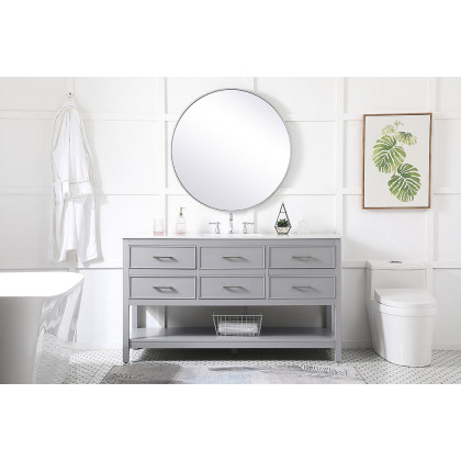 Elegant Bathroom Vanity - Gray (VF19060GR)