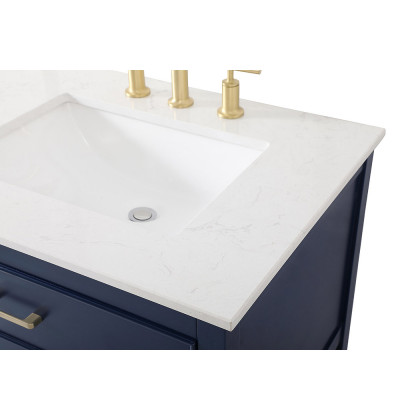 Elegant Bathroom Vanity - Blue (VF19072DBL)
