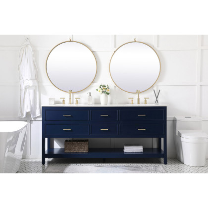 Elegant Bathroom Vanity - Blue (VF19072DBL)