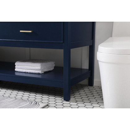 Elegant Bathroom Vanity - Blue (VF19072DBL)