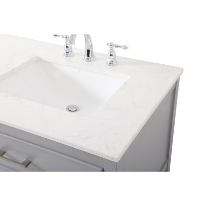 Elegant Bathroom Vanity - Gray (VF19072DGR)