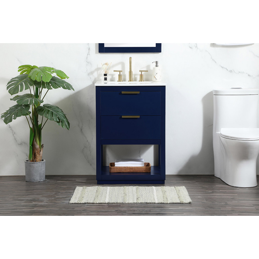 Elegant Bathroom Vanity - Blue (VF19224BL)