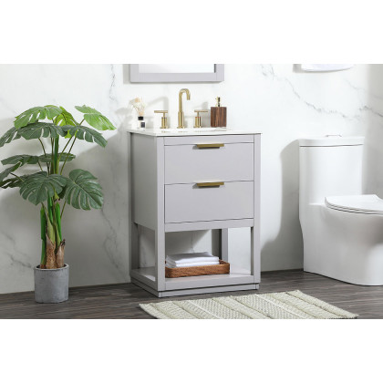 Elegant Bathroom Vanity - Gray (VF19224GR)